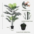 thumbnail image 2 of Danolapsi Artificial Palm Tree,Tall Fake Areca Palm Plant with Stable Pot,Potted Tropical Artificial Plant for Home Office Indoor Outdoor Decor, 2 of 7
