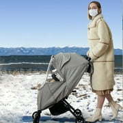 Sunveno Windproof Waterproof All-Weather Stroller Sun Shade, Gray