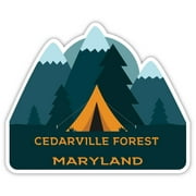 Cedarville Forest Maryland Souvenir Decorative Stickers (Choose theme and size)