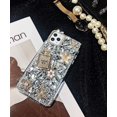 thumbnail image 4 of case for iPhone 13 Pro Max Glitter Case, Luxury Diamond Rhinestone 3D Perfume Bottle & Flower Soft TPU Cover for Women & Girls, 4 of 6