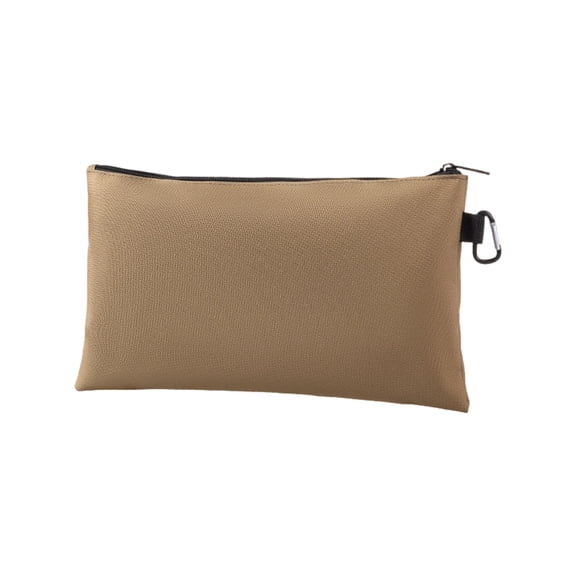 Zippered Pouch,Waterproof Multi-purpose Easy Clean Storage Bag with Clip for Office Meeting Travel
