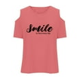 thumbnail image 5 of Clothes for Girls Cold Shoulder Printed Girls Short Sleeve Tops Loose Soft Toddler Summer Clothes Girls Girl Shirts 5-6 Years Girls Fashion, 5 of 6