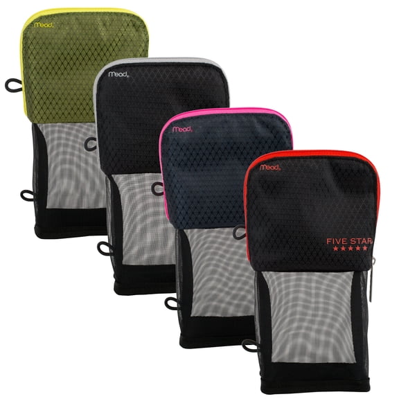 Five Star Stand 'N Store Pencil Pouch Assorted Colors 50516