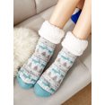 thumbnail image 4 of Calcetines navideños para mujer, con forro polar cálido, tejidos antideslizantes, calcetines térm MABOTO Calcetines de mujer, 4 of 7