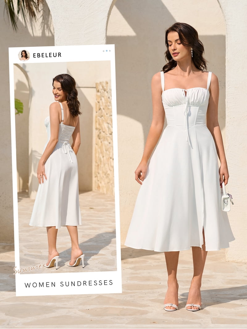 midi summer wedding guest dress 2025 8 Wedding Guest Dress Trends to Try in 2025