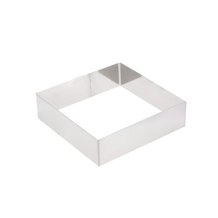 

Square Mousse Mold Stainless Steel Cake Ring Mousse Cutter Cake Mold Dessert Ring Pastry Mould Baking Tool (Silver 10 Inch)