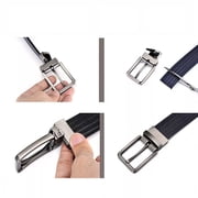 Men Genuine Leather Belts Adjustable Casual Dress Belt for Jeans Work Size 30-40