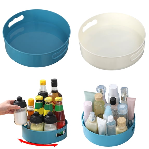 Bobasndm Kitchen Organizer - 9" Turntable for Cabinet, Space Saver, Non-Slip PlasticTurntable for Kitchen, Closet, Pantry, Office, Bathroom