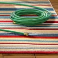thumbnail image 4 of TOWN & COUNTRY EVERYDAY Rio Multicolor Stripe Indoor Outdoor Area Rug, UV Fade Resistant, High-Low Pile, Red/Mutli, 5'2"x7'2", 4 of 13
