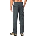 thumbnail image 3 of Little Donkey Andy Men's Stretch Convertible Pants, Zip-Off Quick-Dry Hiking Pants Travel Capri Pants Dark Grey 3XL, 3 of 7