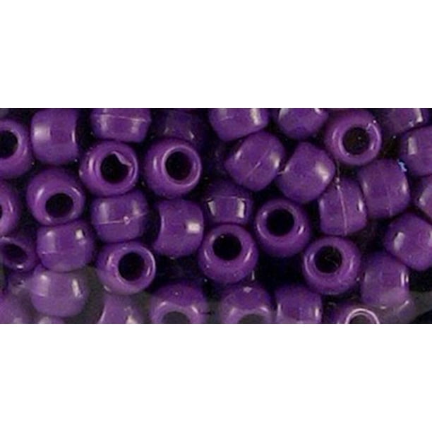 Perles de Poney 6mmX9mm 1000/pkg-Opaque Violet