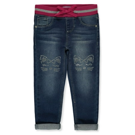 

Blue Ink Girls Varsity Striped Jeans - medium blue 3t (Toddler)