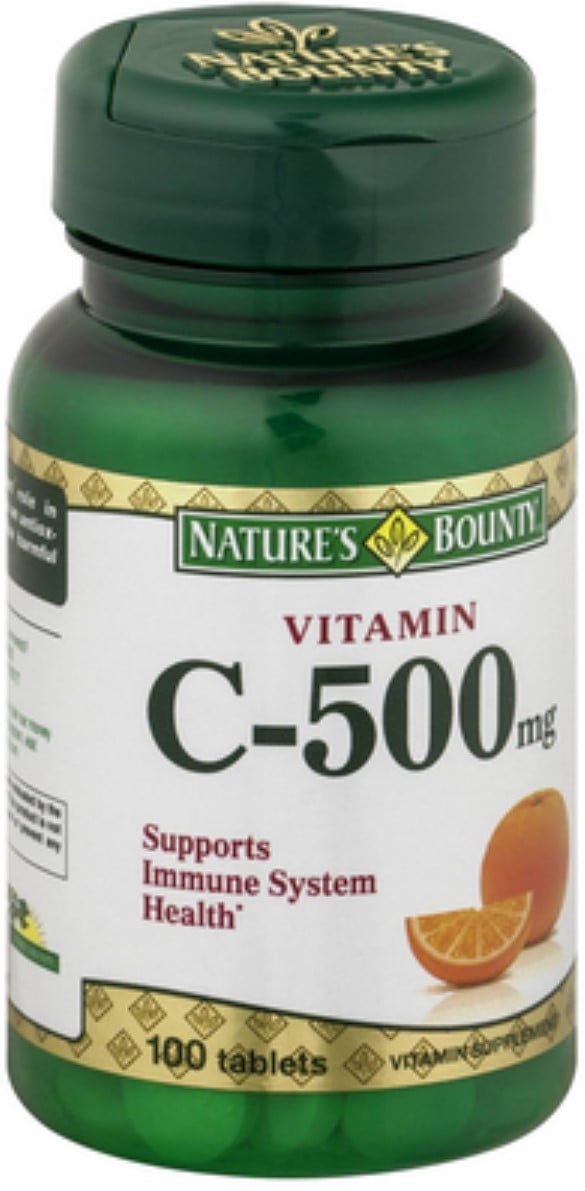 Nature's Bounty Vitamin C 500 mg Tablets 100 ea (Pack of 2) - Walmart.com