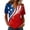 Red-#003, variant on America's 250th Themed T-Shirt 1776-2026 4th July Patriotic Tops V-Neck Short-Sleeved American Flag Red White and Blue Independence Day Tee,Dark Blue XL