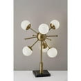 thumbnail image 2 of Adesso Doppler Led Table Lamp Antique Brass and White Opal Glass, 2 of 9