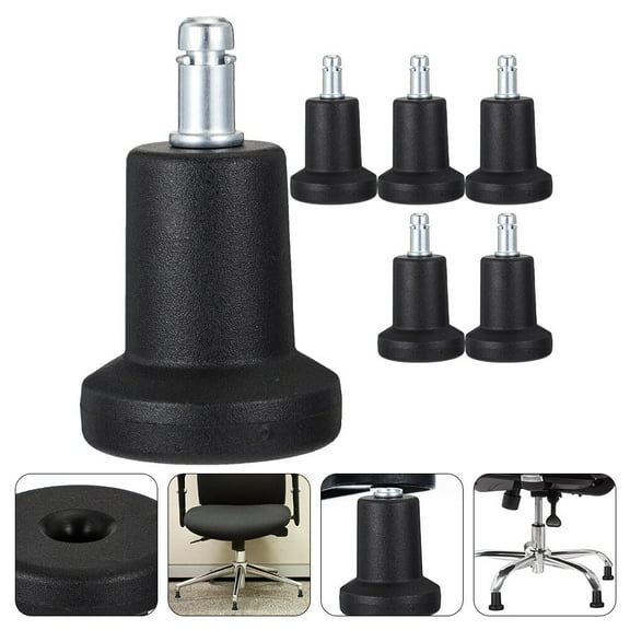 BESTOYARD 6Pcs Plug in Wheels Casters Black Multifunction Chair Casters for Office and Home