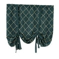 thumbnail image 1 of Cenefa de cortina bordada con lazo, cortinas tipo globo, varilla romana, ventanas de cocina Verde oscuro, 1 of 9