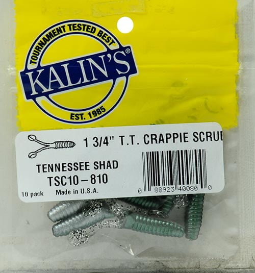 Kalin's Triple Threat 2 inch Soft Plastic Grub World Record Black Crappie Bait