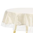thumbnail image 1 of Uxcell mantel de plástico transparente de 54 x 72 pulgadas, protector de mesa ovalado de vinilo a prueba de agua y aceite con bordes cosidos, mantel para cenas, fiestas y vacaciones, 1 of 6