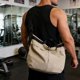 thumbnail image 5 of Bolso bandolera grande para mujer, bolso de hombro tipo tote de lona para el día a día, viajes, trabajo y compras: bolso versátil e informal., 5 of 6