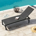 thumbnail image 2 of Crestlive Products Outdoor Lounge Chair Aluminum Adjustable Chaise, Black, 2 of 8