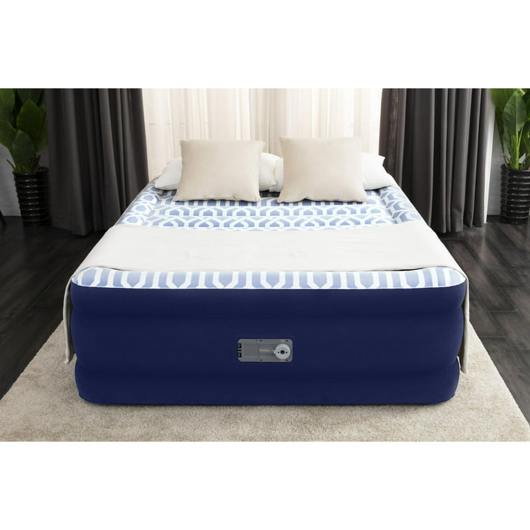 Bestway Maroon 20 Queen Air Mattress with Built-in Pump 