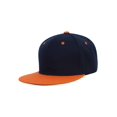 thumbnail image 1 of TopHeadwear Polyester Two-Tone Flat Bill Snapback - Navy/Orange, 1 of 2