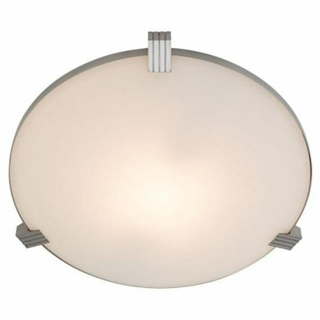 50069-BS-WHT Luna 3 Light Flush - Mount - Acier Brossé