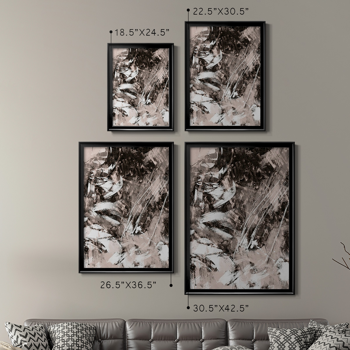 Blush Blackboard II Premium Framed Print, in Gold, Black, or Silver - Ready to Hang