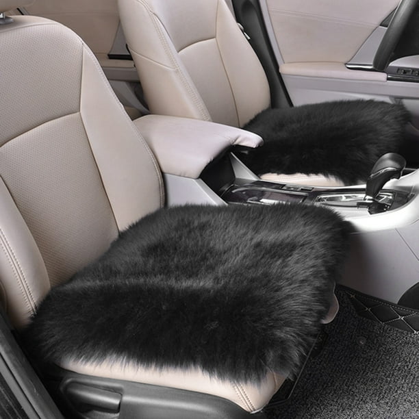 Amdohai – housse de siège en peau de mouton, coussin en laine pour siège de  voiture, 18x18 
