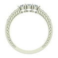 thumbnail image 3 of Three Stone Diamond Ring Vintage Past Present Future 1/2 CTTW 14K White Gold ( G, SI ), 3 of 5