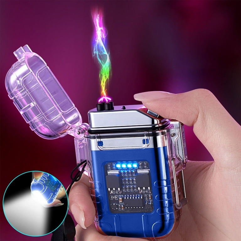 Home Kitchen Kitchen Dining Kitchen Utensils Gadgets Outdoor Lighter Cool  Lighters For Camping,Hiking,Adventure Electric Lighters USB  Rechargeable-Flameless-Plasma Blue 