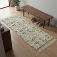 thumbnail image 5 of Area Rug with Tassels 2' x 4', Farm Wildflower Herb Butterfly Kitchen Runner Rug for Hallway Bedroom Throw Rugs, Abstract Floral Leaves Soft Door Mat for Bathroom Entrance Living Room, 5 of 9