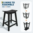 thumbnail image 2 of QinaQin 24-Inch Outdoor Bar Stool, Hdpe Weather-Resistant Bar Stool with Footrest, Suitable for Patios, Kitchen Bars, Balconies and Terraces - Bar Stool Height, 2 of 6