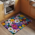 thumbnail image 3 of Colorful Spring Floral Large Area Rugs for Bedroom Living Room, Soft Non Slip Carpet Bedside Rug, Modern Oil Painting Flowers Rectangular Floor Cover Kitchen Accent Rug 2'x3' for Dining Room/Office, 3 of 9