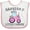 White and Pink, variant on Inktastic Grandpa's Little Farmer- Pink Tractor and Flowers Boys or Girls Baby Bib