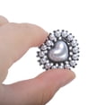 thumbnail image 3 of Unique Bargains 2 Pcs Shoelace Charms Heart Faux Pearls Fashion Shoe Accessories Gray Black, 3 of 5