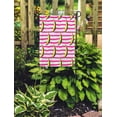 thumbnail image 2 of LADDKE Pink Warhol Doodle Bananas on Stripy Yellow Andy Pattern Pop Leaf Garden Flag Decorative Flag House Banner 12x18 inch, 2 of 2