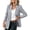 Dark Gray, variant on Women Striped Blazer with Pockets Open Front Cape Collar Long Sleeve Casual Business Work Loose Jacket Office Blazer, Khaki S