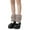 Khaki, variant on Women Plush Leg Warmers for Party Winter Letter Label Boot Cuffs Gaiters