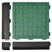 Greatmats StayLock Interlocking Ramp Edge Black 4 Pack, Male