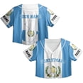 thumbnail image 3 of Lotusprinthandmade Personalized Guatemala Flag Crop Top Baseball Jersey for Women XS-XL Multicolor, 3 of 7