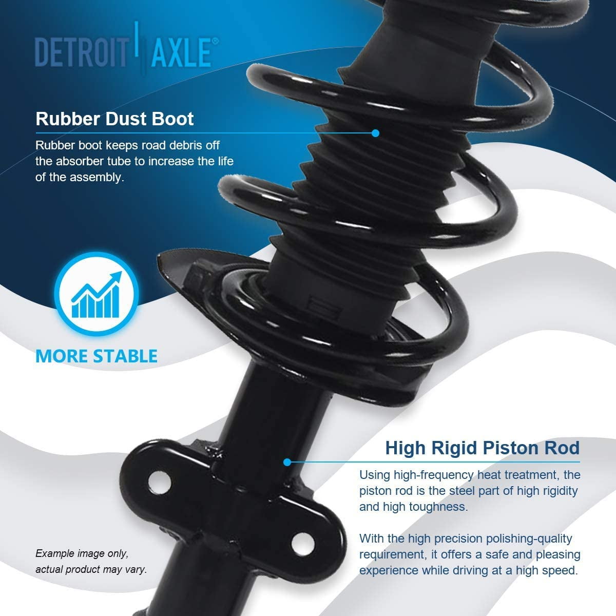 Detroit Axle - Front 12pc Suspension Kit for 2008-2010 Chrysler Town & Country Dodge Grand Caravan 2 Ready Struts 2 Lower Ball Joints 4 Tie Rods 2 Sway Bars 2 Boots