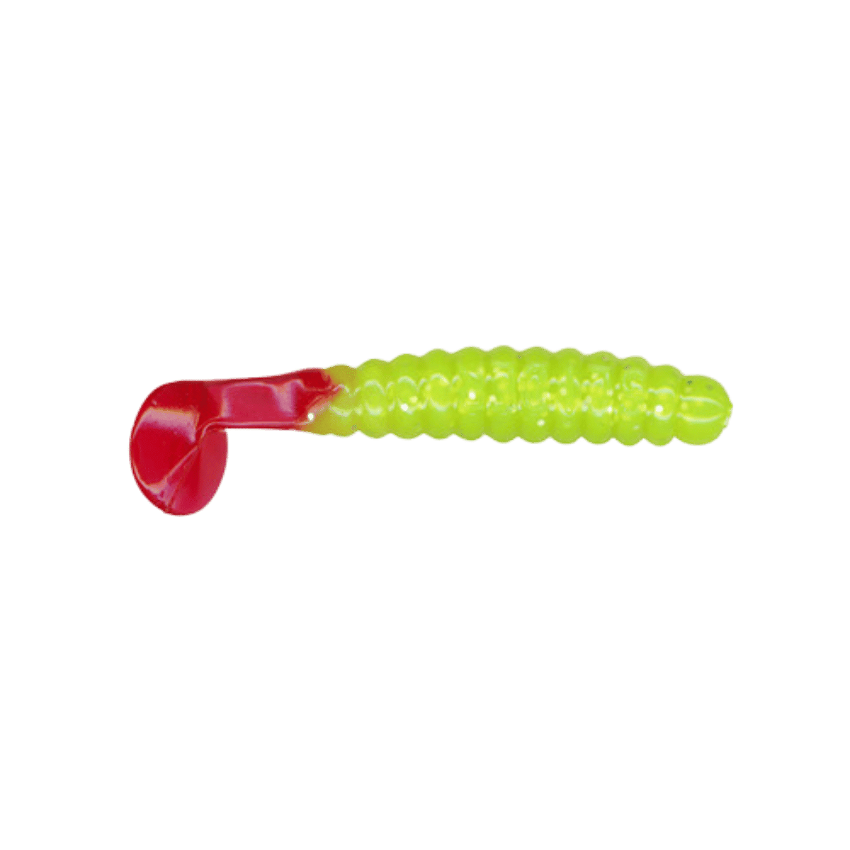Charlie Brewer's Crappie Slider Grub White/Pink Glow Tail