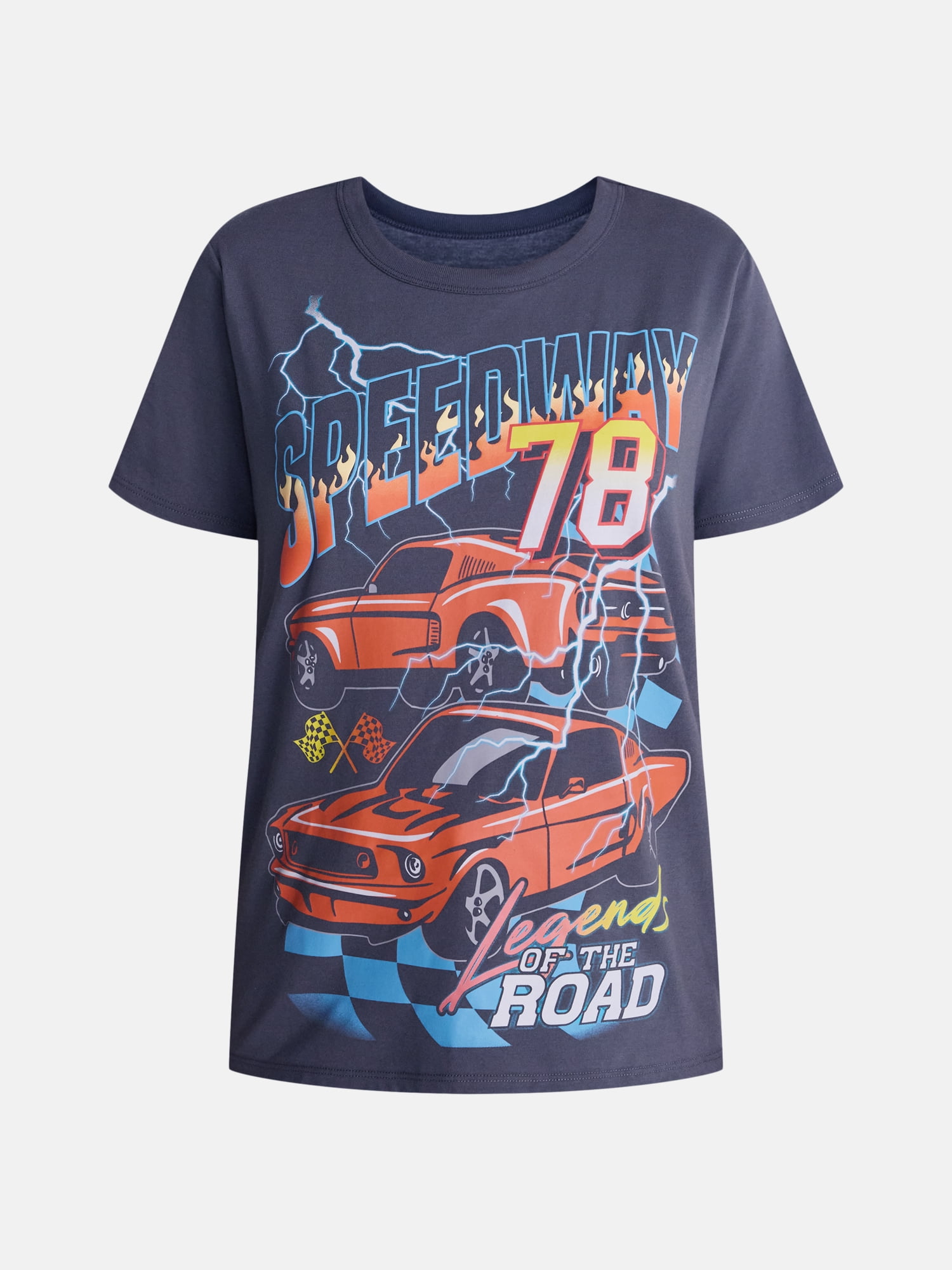 Women's Speedway Legends Graphic Tee with Short Sleeves, Sizes XXS-XXL
