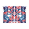 thumbnail image 1 of RYLABLUE Seamless Bright Pattern Lovers Red Fish On A Blue Window Curtain Window Treatments Kitchen Curtains 26x39 inches, 2 Pieces, 1 of 3
