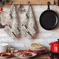 thumbnail image 6 of Beige Brown Marble Kitchen Towels Set of 4, Simple Vintage Brick Stone Wall Absorbent Dish Towels for Kitchen, Microfiber Hand Towel, Quick Drying Tea Towel for Cleaning Decorative Dishcloths, 6 of 7