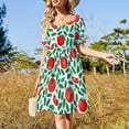 thumbnail image 3 of Tomato pattern Sleeveless Dress luxury woman party dress women dress, 3 of 7