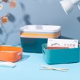 thumbnail image 3 of LCXmlly Storage Organizer Storage Basket Large Capacity Hollow Handle Solid Color Modern Multifunctional Heavy Duty Desktop Makeup Sundries Snack Clothes, 3 of 8