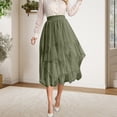 thumbnail image 2 of Xmyrz Carnival Tulle Skirts For Women Tutu Skirt Casual Layered Skirt Asymmetrical Hem Midi Skirts Softable Holiday Skirts Cute Skirts, 2 of 4